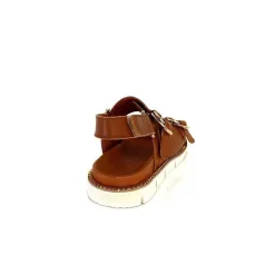 Vacances|Plateformes<Elue Par Nous Sandales Plateforme Radiation Cuir Marron