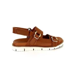 Vacances|Plateformes<Elue Par Nous Sandales Plateforme Radiation Cuir Marron