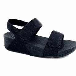 Vacances|Sandales<Fitflop Sandales Plateforme GA2/90 Textile Glitter Noir