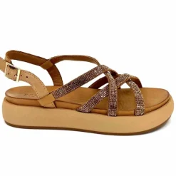 Vacances|Compensées & Plateformes<Inuovo Sandales Plateforme 96008 Cuir Scissors Marron