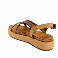 Vacances|Compensées & Plateformes<Inuovo Sandales Plateforme 96008 Cuir Scissors Marron