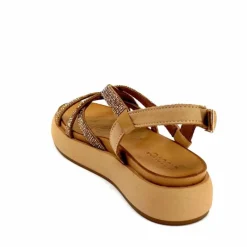 Vacances|Compensées & Plateformes<Inuovo Sandales Plateforme 96008 Cuir Scissors Marron