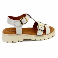 Vacances|Décontracté<We Do Sandales Plateforme Ivoire 45420A Cuir Ghiaccio Blanc