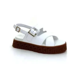 Vacances|Compensées & Plateformes<Liu.Jo Sandales Plateforme Liu Jo Ba4131 Cuir Blanc