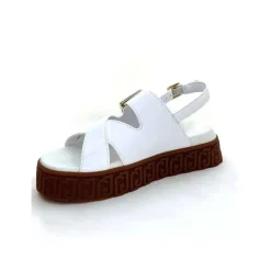 Vacances|Compensées & Plateformes<Liu.Jo Sandales Plateforme Liu Jo Ba4131 Cuir Blanc