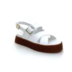 Vacances|Compensées & Plateformes<Liu.Jo Sandales Plateforme Liu Jo Ba4131 Cuir Blanc