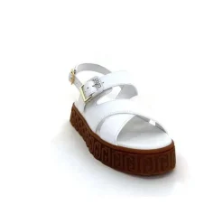 Vacances|Compensées & Plateformes<Liu.Jo Sandales Plateforme Liu Jo Ba4131 Cuir Blanc