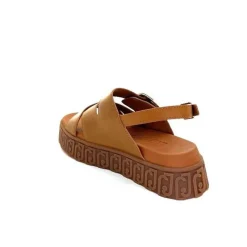 Vacances|Compensées & Plateformes<Liu.Jo Sandales Plateforme Liu Jo Ba4131 Cuir Marron