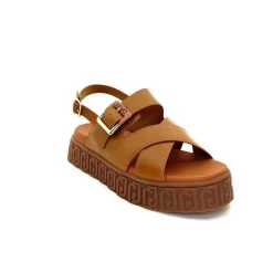 Vacances|Compensées & Plateformes<Liu.Jo Sandales Plateforme Liu Jo Ba4131 Cuir Marron