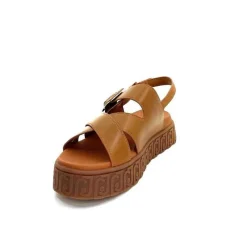 Vacances|Compensées & Plateformes<Liu.Jo Sandales Plateforme Liu Jo Ba4131 Cuir Marron