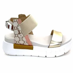 Compensées & Plateformes|Sandales<Nero Giardini Sandales Plateforme NeroGiardini 410704 D415 Cuir Rose Crème Marron Blanc