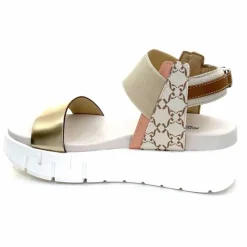 Compensées & Plateformes|Sandales<Nero Giardini Sandales Plateforme NeroGiardini 410704 D415 Cuir Rose Crème Marron Blanc