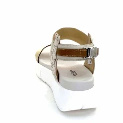 Compensées & Plateformes|Sandales<Nero Giardini Sandales Plateforme NeroGiardini 410704 D415 Cuir Rose Crème Marron Blanc