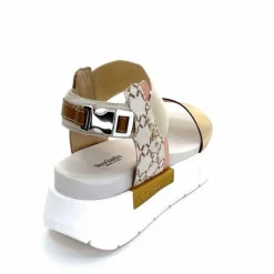 Compensées & Plateformes|Sandales<Nero Giardini Sandales Plateforme NeroGiardini 410704 D415 Cuir Rose Crème Marron Blanc