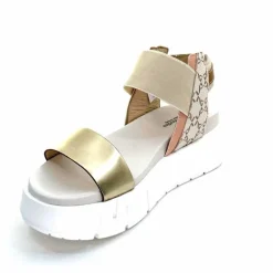 Compensées & Plateformes|Sandales<Nero Giardini Sandales Plateforme NeroGiardini 410704 D415 Cuir Rose Crème Marron Blanc