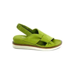 Vacances|Basic<Ivoire-354 Sandales Plateformes Ivoire 109124 Cuir Vert