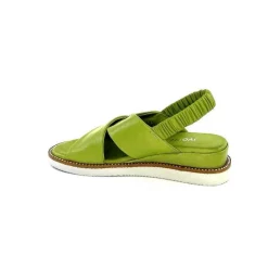 Vacances|Basic<Ivoire-354 Sandales Plateformes Ivoire 109124 Cuir Vert