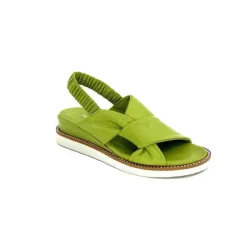 Vacances|Basic<Ivoire-354 Sandales Plateformes Ivoire 109124 Cuir Vert