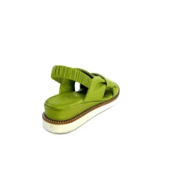 Vacances|Basic<Ivoire-354 Sandales Plateformes Ivoire 109124 Cuir Vert