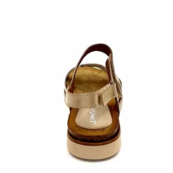 Vacances|Plateformes<Ivoire0576a Sandales Plateformes Xapatan 1633 Cuir Blanc Or Beige