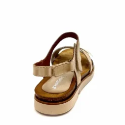 Vacances|Plateformes<Ivoire0576a Sandales Plateformes Xapatan 1633 Cuir Blanc Or Beige