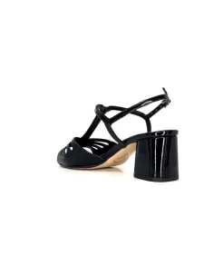 Talon|Sandales<Ivoire0334 Sandales Talon Ivoire F2295 Venezia Cuir Vernis Noir