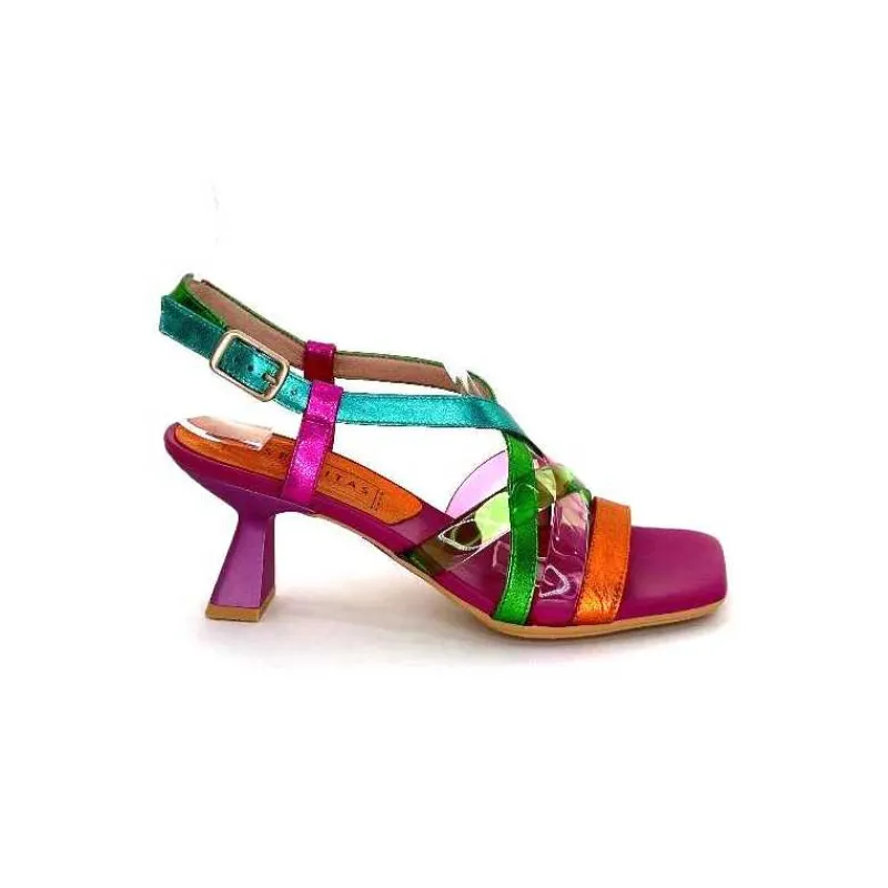 Vacances|Soirée<Hispanitas Sandales Talons Chv 243292 Cuir Fushia Multicolore