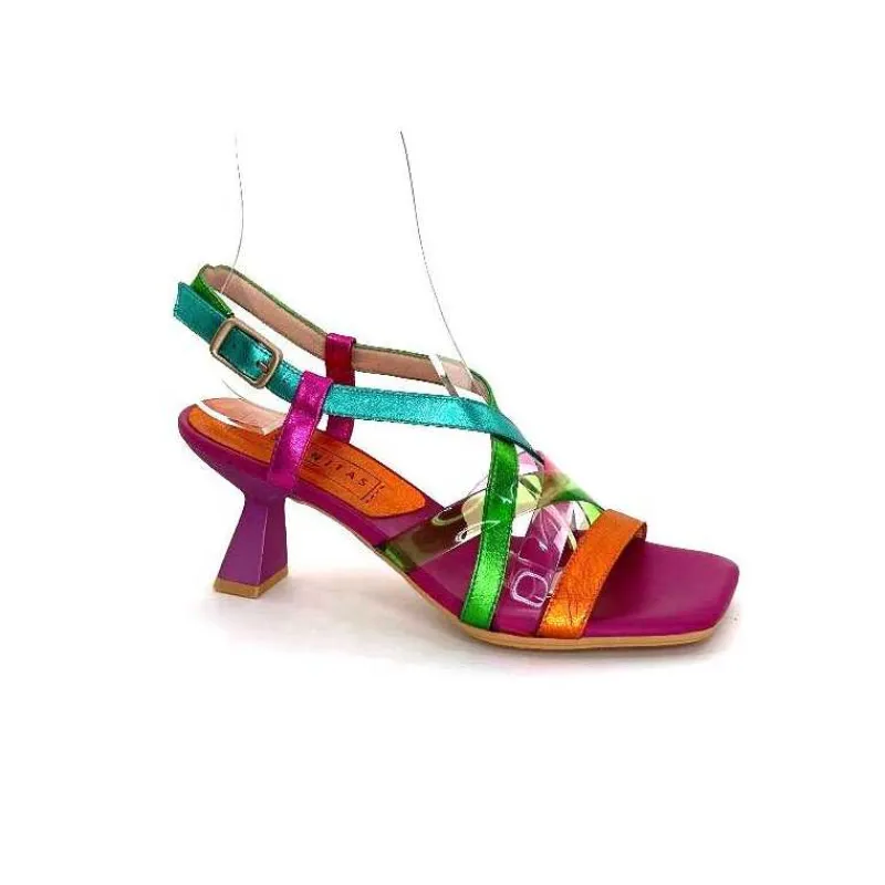 Vacances|Soirée<Hispanitas Sandales Talons Chv 243292 Cuir Fushia Multicolore