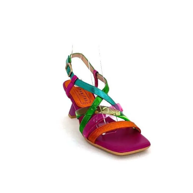 Vacances|Soirée<Hispanitas Sandales Talons Chv 243292 Cuir Fushia Multicolore