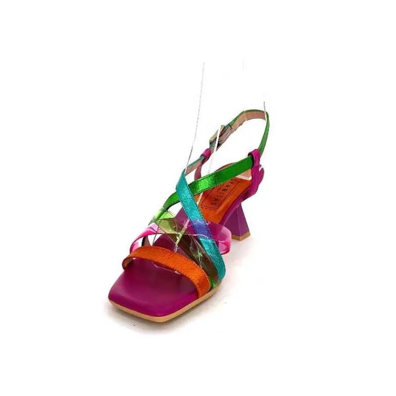 Vacances|Soirée<Hispanitas Sandales Talons Chv 243292 Cuir Fushia Multicolore