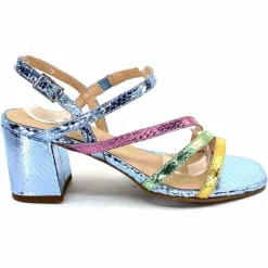 Soirée|Sandales<Ivoire0104a Sandales Talons Ivoire A47146 Cuir Métal Ciel Jaune Vert Rose Bleu