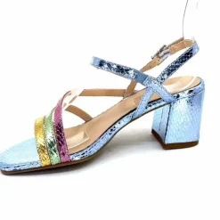 Soirée|Sandales<Ivoire0104a Sandales Talons Ivoire A47146 Cuir Métal Ciel Jaune Vert Rose Bleu
