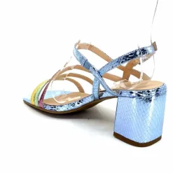 Soirée|Sandales<Ivoire0104a Sandales Talons Ivoire A47146 Cuir Métal Ciel Jaune Vert Rose Bleu
