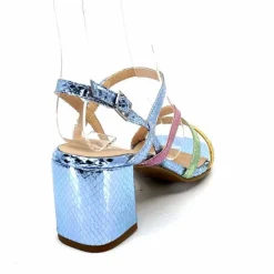 Soirée|Sandales<Ivoire0104a Sandales Talons Ivoire A47146 Cuir Métal Ciel Jaune Vert Rose Bleu