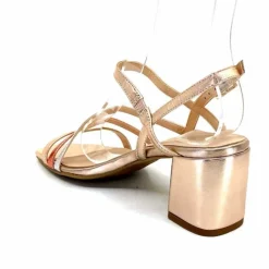 Soirée|Sandales<Ivoire0104a Sandales Talons Ivoire A47146 Cuir Métal Argent Rose