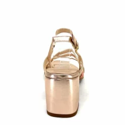 Soirée|Sandales<Ivoire0104a Sandales Talons Ivoire A47146 Cuir Métal Argent Rose