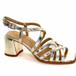 Talon|Féminin<Regarde Le Ciel Sandales Talons Marissa 02 Cuir Dé Or