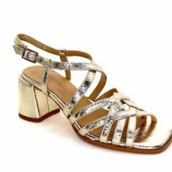 Talon|Féminin<Regarde Le Ciel Sandales Talons Marissa 02 Cuir Dé Or