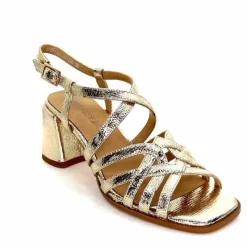 Talon|Féminin<Regarde Le Ciel Sandales Talons Marissa 02 Cuir Dé Or