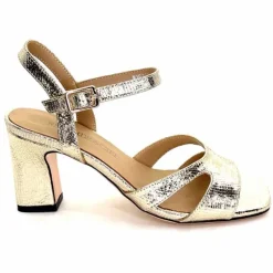 Talon|Féminin<Regarde Le Ciel Sandales Talons Monica 02 Cuir Dé Or