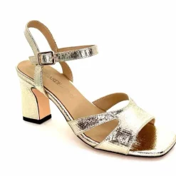 Talon|Féminin<Regarde Le Ciel Sandales Talons Monica 02 Cuir Dé Or