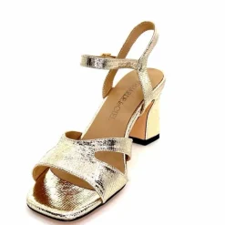 Talon|Féminin<Regarde Le Ciel Sandales Talons Monica 02 Cuir Dé Or