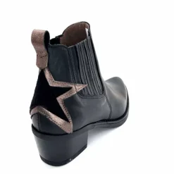 Rock|Santiags<MKD Santiags Gael Cuir Noir